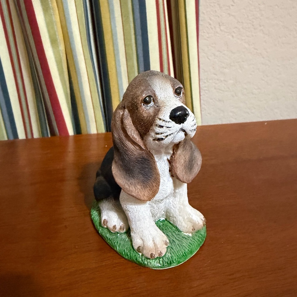 Vintage Tender Times Resin Puppy Dog Figurine - Hound